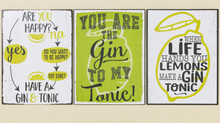 Load image into Gallery viewer, Gin and Tonic Cocktail Metal Sign, Drinking Gifts
