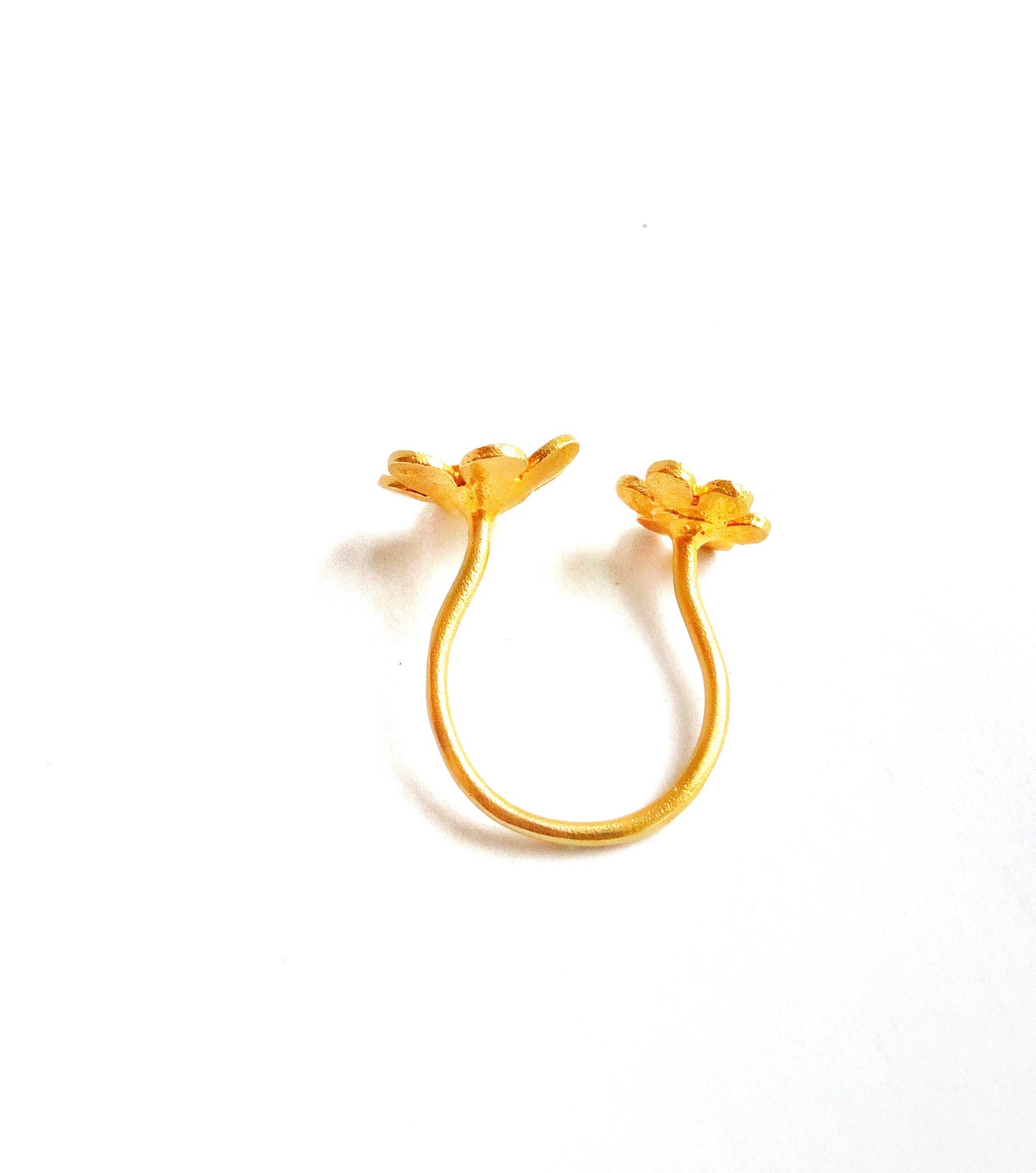 Enamel Flower Ring, Open Gold Ring, Friendship Rings For 2 3 4