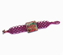Load image into Gallery viewer, Floral Macrame Bracelet, Art Reproduction Bracelet For Women

