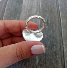Load image into Gallery viewer, Solid Silver Amethyst Ring Size 7.5, 25th Anniversary Gift For Wife

