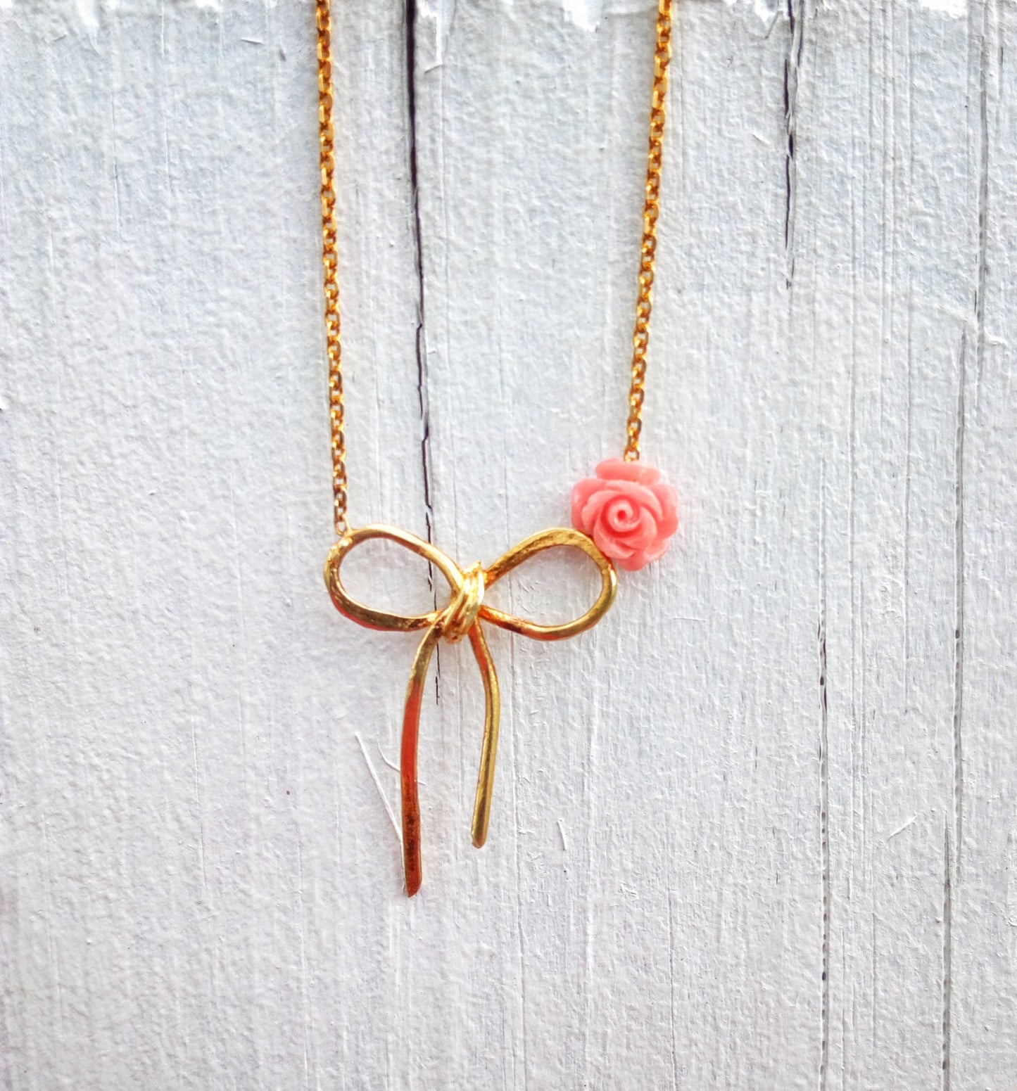 Bow Necklace, Simple Everyday Necklace, Dainty Layered Necklace