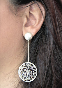 925 Sterling Silver Wire Crochet Earrings, Unusual Earrings For Her