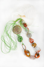 Load image into Gallery viewer, Long Stone Necklace, Carnelian Agate Necklace, Raw Gemstone Jewelry
