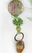 Load image into Gallery viewer, Long Stone Necklace, Carnelian Agate Necklace, Raw Gemstone Jewelry
