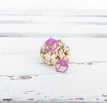Load image into Gallery viewer, Cube Stud Earrings, Blush Pink Square Earrings
