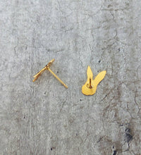 Load image into Gallery viewer, Black Bunny Earrings, Nickel Free Rabbit Earrings
