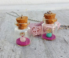 Load image into Gallery viewer, Tiny Heart Necklace, Miniature Bottle Necklace
