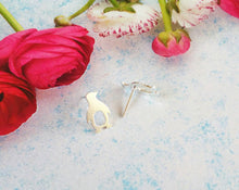 Load image into Gallery viewer, Brushed Silver Penguin Earrings, Emperor Penguin Jewelry, Nickel Free Earrings For Her
