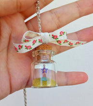 Load image into Gallery viewer, Small Star Necklace, Celestial Jewelry Gift For Best Friend, Mini Bottle Necklace
