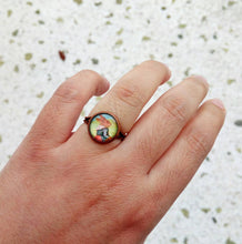 Load image into Gallery viewer, Rabbit Ring, Adjustable Anthropomorphic Art Ring, Hare Lover Gift
