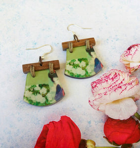 Japanese Earrings, Jasmine Flower Earrings, Asian Gift For Her